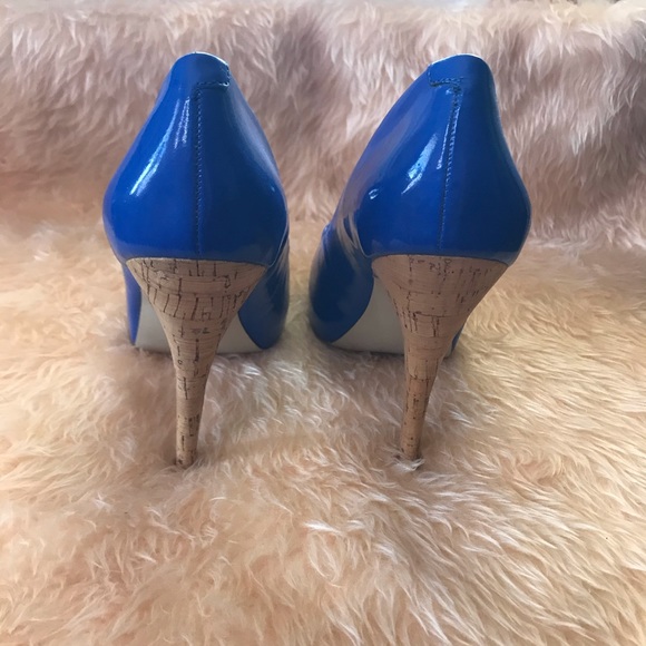 Jessica Simpson Open Toe Blue Heels - Picture 4 of 13
